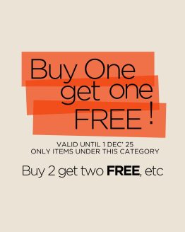 BUY 1 GET 1 FREE